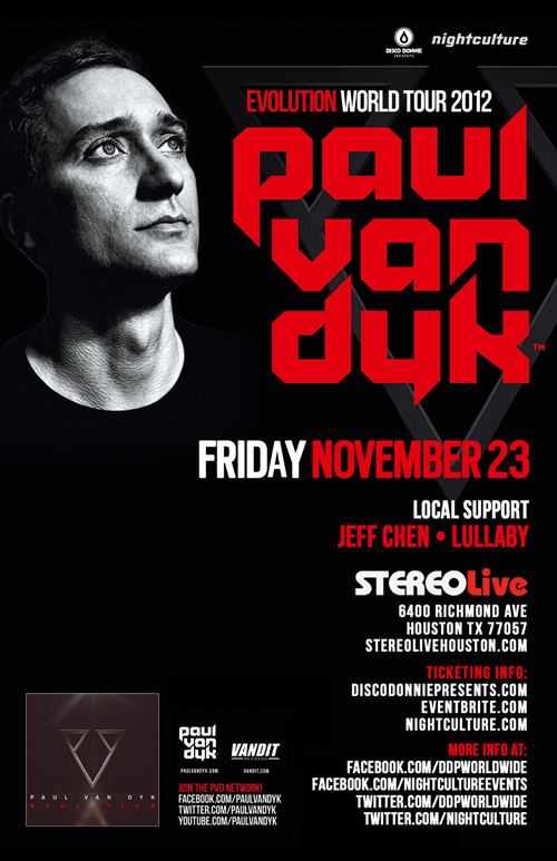 Opening Act for PAUL VAN DYK 11.23.12 (Booked as Jeff Chen)